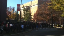 U-MD students walk out
